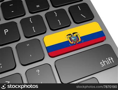 Ecuador keyboard image with hi-res rendered artwork that could be used for any graphic design.. Ecuador