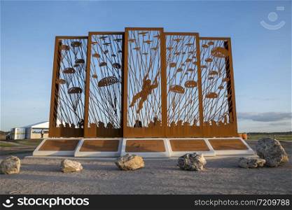 Ede,19-sept-2019: the new monument on the Ginkel heath, windows of the past.Colen&rsquo;s design marks the place where the Allied parachutists landed in 1944 to contribute to the liberation of the Netherlands. operation market garden remembering