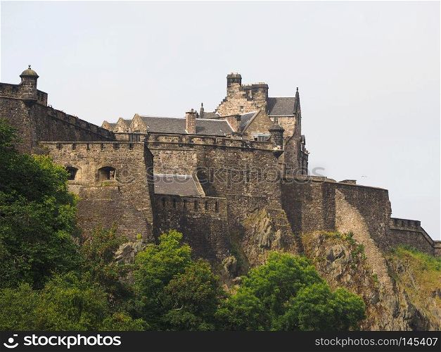 Edinburgh castle on the Castle Rock in Edinburgh, UK. Edinburgh castle in Scotland