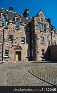 Edinburgh castle. part of the famous Edinburgh castle on a sunny day