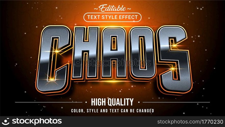 Editable text style effect - Chaos text style theme. Graphic Design Element.