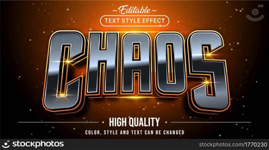 Editable text style effect - Chaos text style theme. Graphic Design Element.