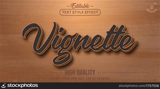 Editable text style effect - Dark Brown Vintage text style theme. Graphic Design Element.