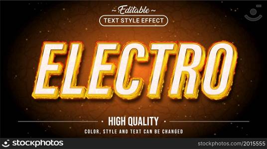 Editable text style effect - Electro text style theme. Graphic Design Element.
