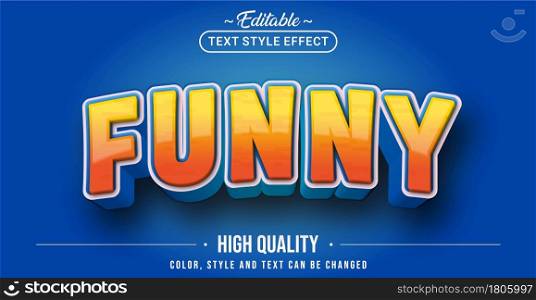 Editable text style effect - Funny text style theme. Graphic Design Element.