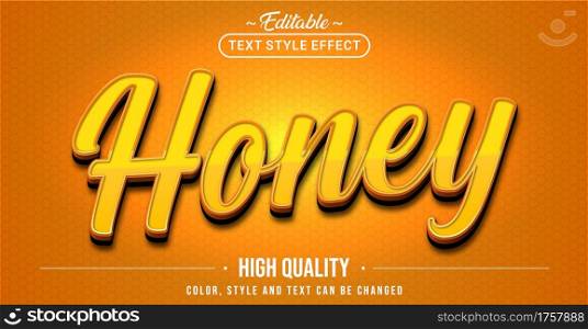 Editable text style effect - Honey text style theme. Graphic Design Element.