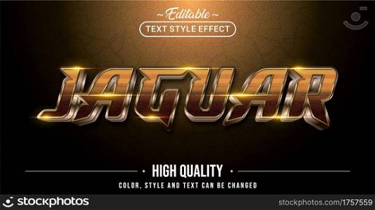 Editable text style effect - Jaguar text style theme. Graphic Design Element.