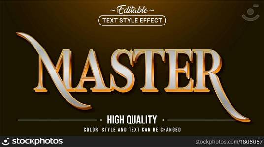 Editable text style effect - Master text style theme. Graphic Design Element.