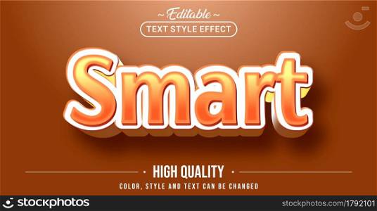 Editable text style effect - Smart text style theme. Graphic Design Element.