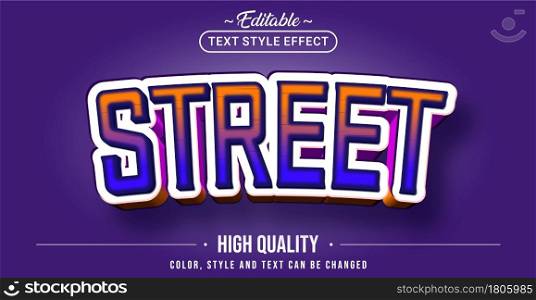 Editable text style effect - Street text style theme. Graphic Design Element.