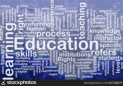 Education background concept. Background concept wordcloud illustration of education international