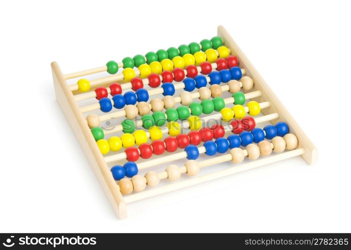 Education concept - Abacus with many colorful beads