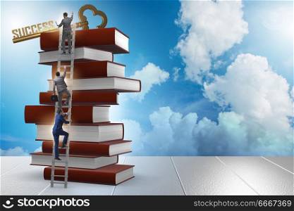 Education concept with books and people