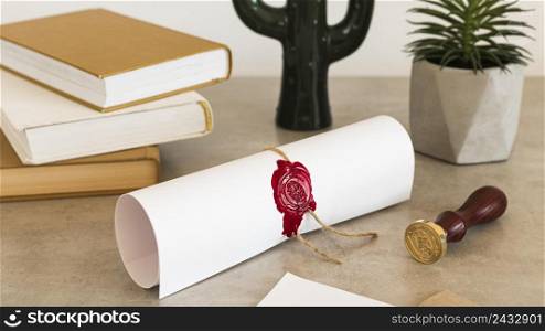 education diploma certificate desk objects