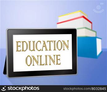 Education Online Indicating Web Site And Schooling