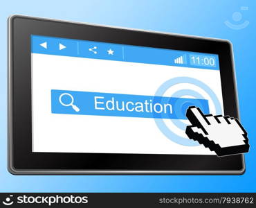 Education Online Showing World Wide Web And Website