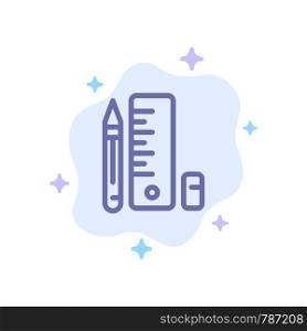 Education, Pen, Pencil, Scale Blue Icon on Abstract Cloud Background