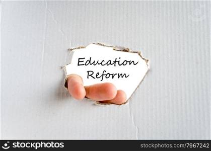 Education reform text concept isolated over white background