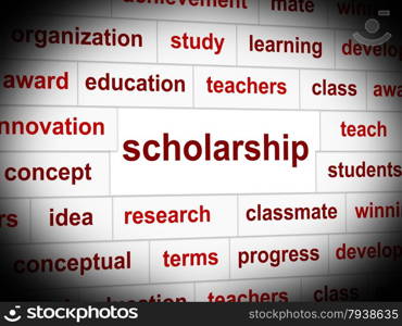 Education Scholarship Meaning Studying School And Academy