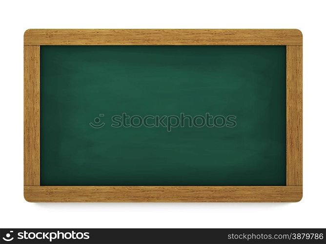 Education, training and school blank wooden blackboard or chalkboard with empty space for your copy on white background.