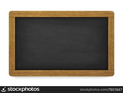 Education, training and school blank wooden blackboard or chalkboard with empty space for your copy on white background.