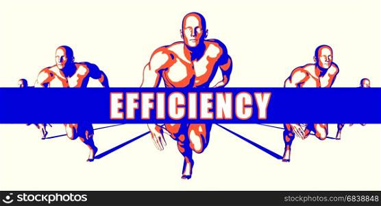 Efficiency as a Competition Concept Illustration Art. Efficiency