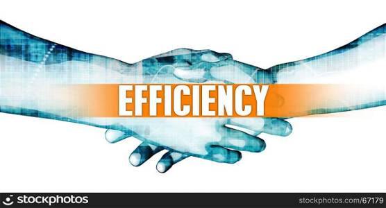 Efficiency Concept with Businessmen Handshake on White Background. Efficiency