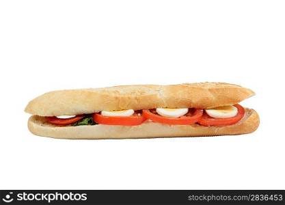 Egg and tomato baguette