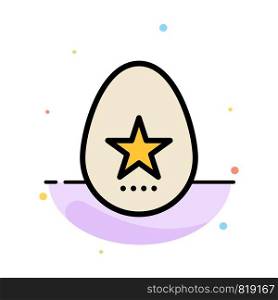 Egg, Easter, Holiday, Spring Abstract Flat Color Icon Template