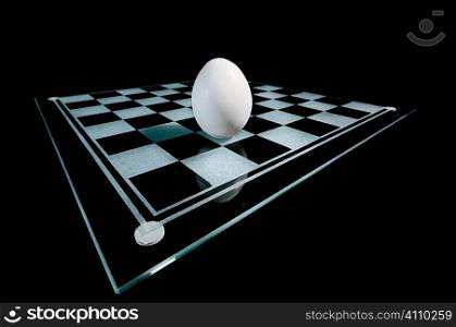 Egg on a chessboard