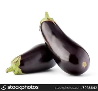 Eggplant or aubergine vegetable isolated on white background cutout