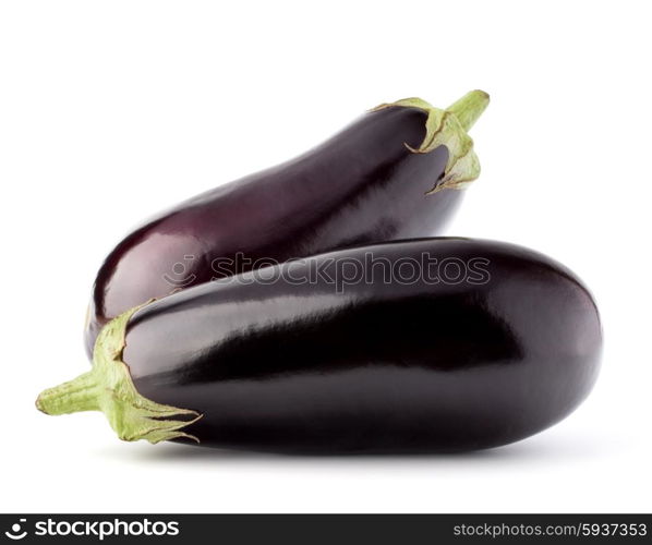 Eggplant or aubergine vegetable isolated on white background cutout