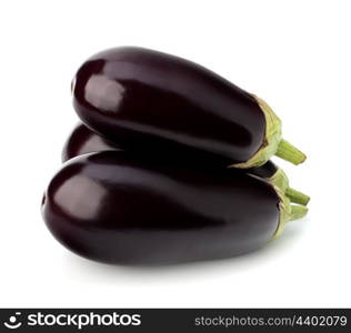 eggplant or aubergine vegetable on white background