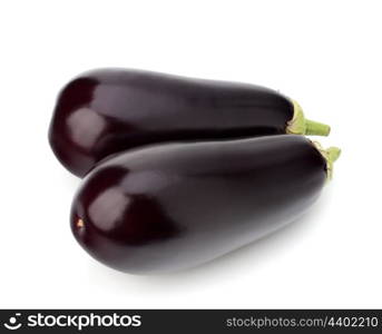 eggplant or aubergine vegetable on white background