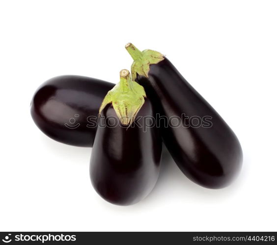 eggplant or aubergine vegetable on white background