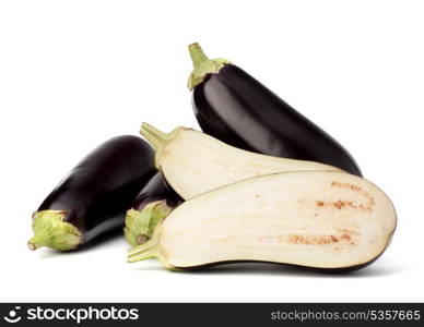 eggplant or aubergine vegetable on white background