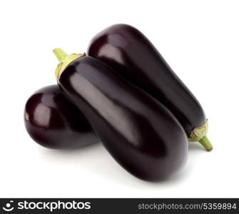 eggplant or aubergine vegetable on white background