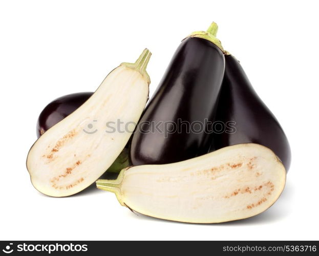 eggplant or aubergine vegetable on white background