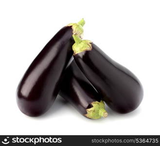 eggplant or aubergine vegetable on white background