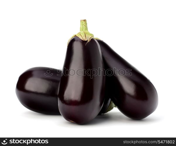 eggplant or aubergine vegetable on white background