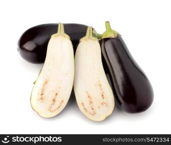 eggplant or aubergine vegetable on white background