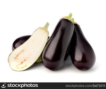 eggplant or aubergine vegetable on white background