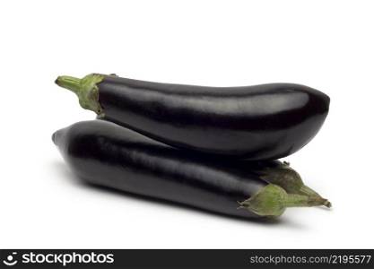 eggplant or aubergine vegetable on white background. eggplant or aubergine vegetable