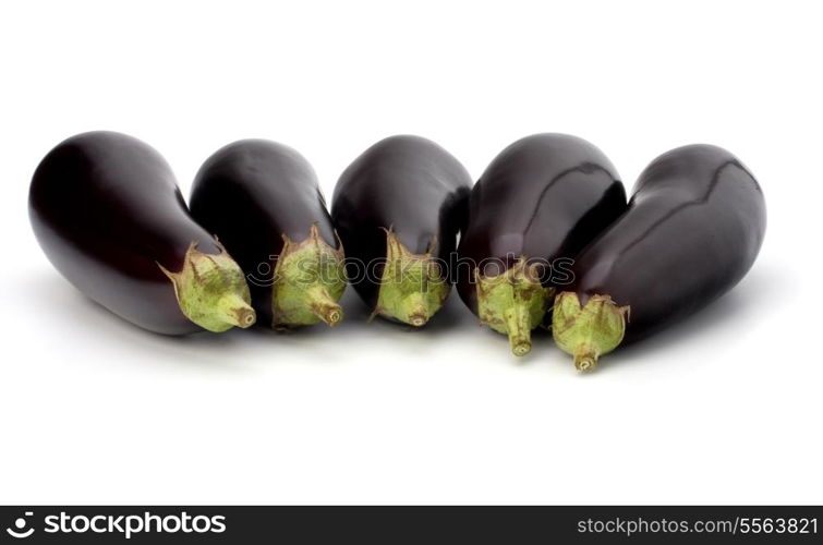 eggplants isolated on white background close up