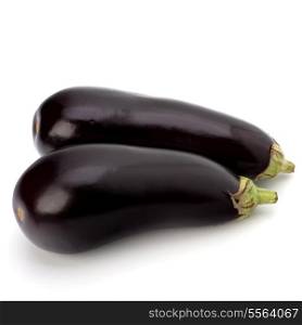 eggplants isolated on white background close up