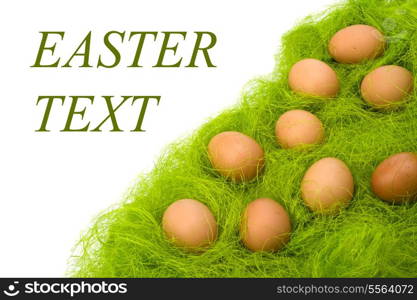 eggs border isolated on white background