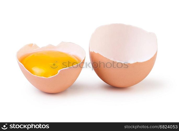 eggs. Broken eggs isolated on white background