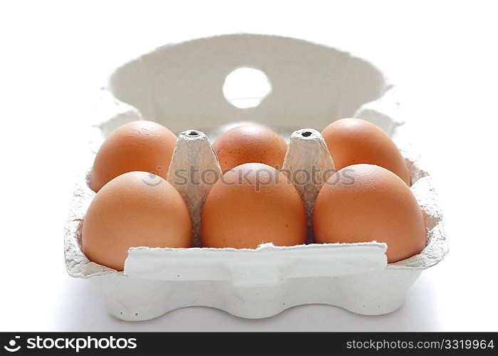 Eggs in an egg carton