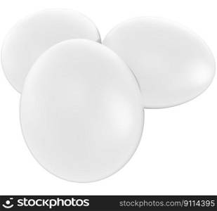 Eggs isolated - 3d rendering