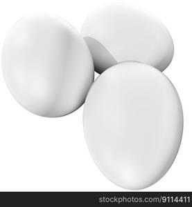 Eggs isolated - 3d rendering